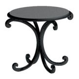 Delfin 8" x 6" Santa Fe Steel Round Pedestal