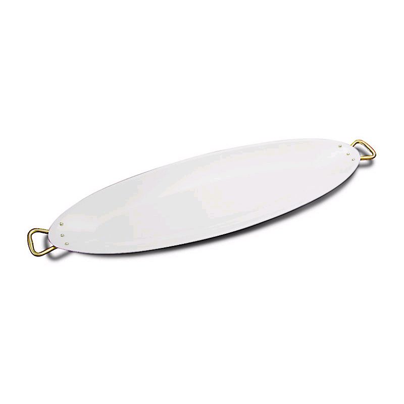 Delfin 24" x 8" White La Provence Salmon Platter