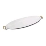 Delfin 24" x 8" White La Provence Salmon Platter