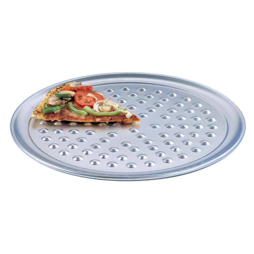 American Metalcraft Wide Rim Aluminum 14" Pizza Pan w/ Nibs