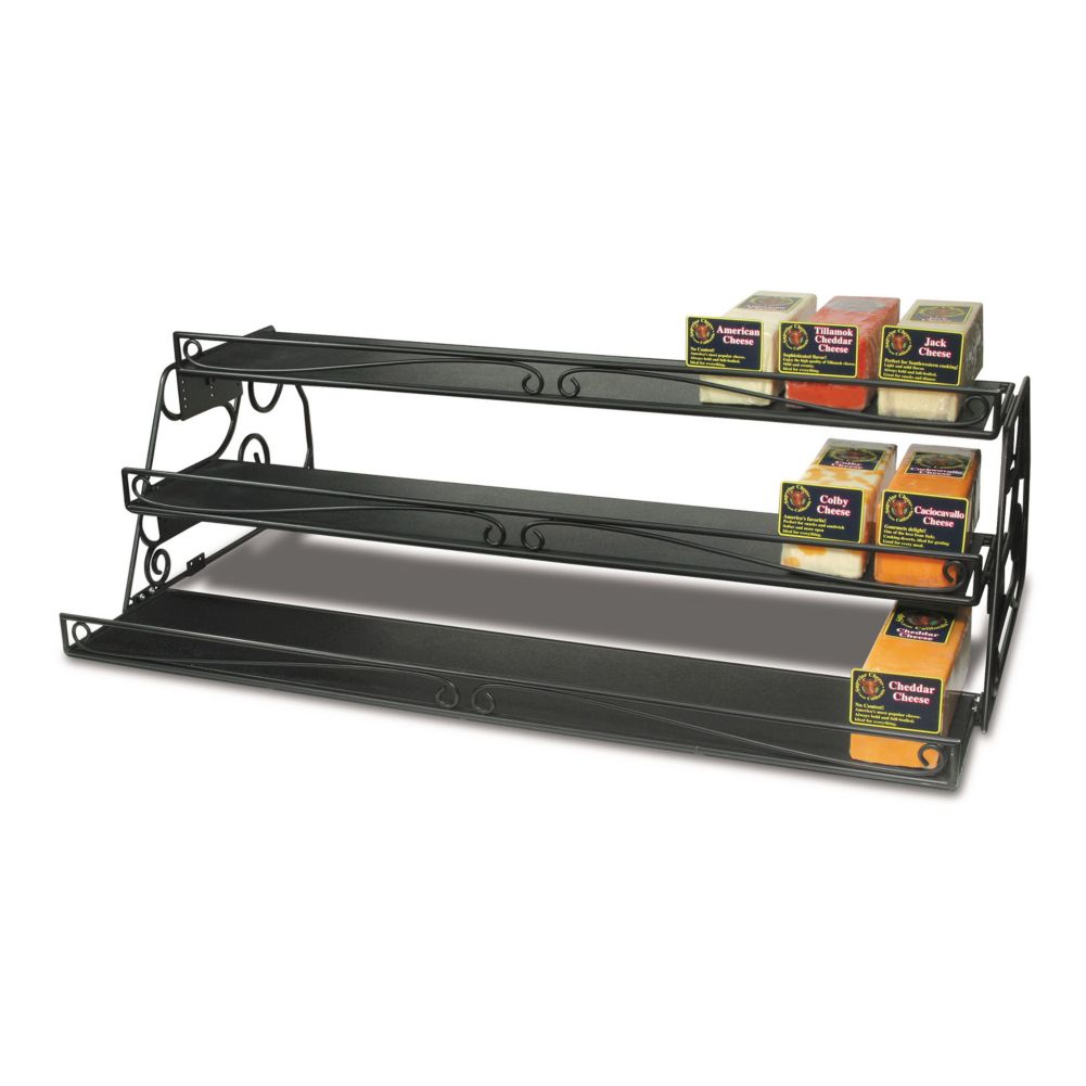 Delfin 24" x 24" Black Santa Fe Deli Shelf Organizer
