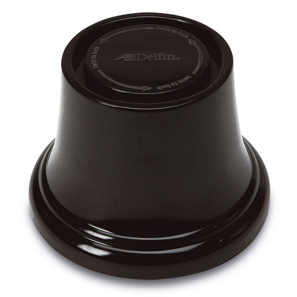 Delfin 5.5" x 5.5" x 3.75" Black Round Pedestal
