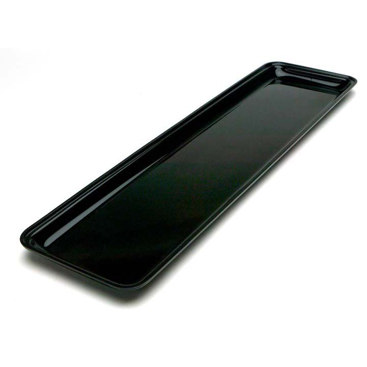 Acrylic Rectangular Display Tray, Black, 33" x 6.5"
