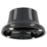 Delfin 5.5" x 5.5" x 2.75" Black Round Pedestal