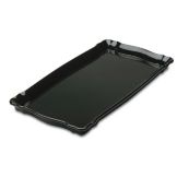 Delfin 15" x 8" Black Rectangular Cafe Tray