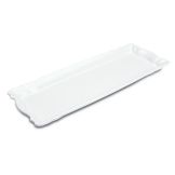 Delfin 17" x 6.5" x 1.2" White Rectangular Cafe Tray