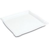 Delfin 13" x 13" x 1.25" White Square Cafe Tray