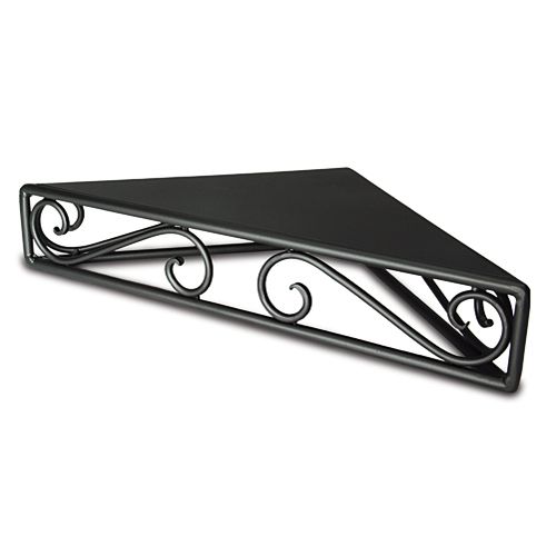Delfin 12" x 12" x 3" Black Santa Fe Steel Triangle Riser