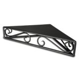 Delfin 12" x 12" x 3" Black Santa Fe Steel Triangle Riser
