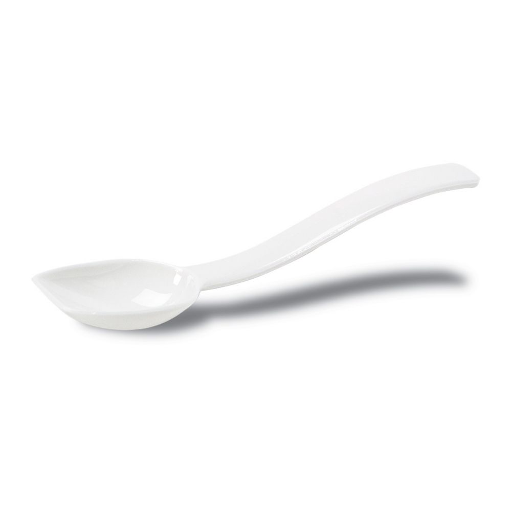 Delfin 0.5 Oz. White Condiment Spoon