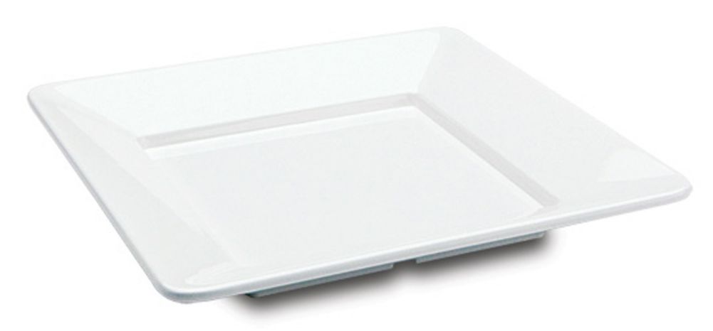 Delfin 12" x 12" x 1.5" White Pacific Rim Square Tray