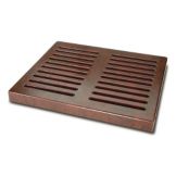 ABS Plastic Slotted Straight Step Riser, Mahogany, 24x20x2