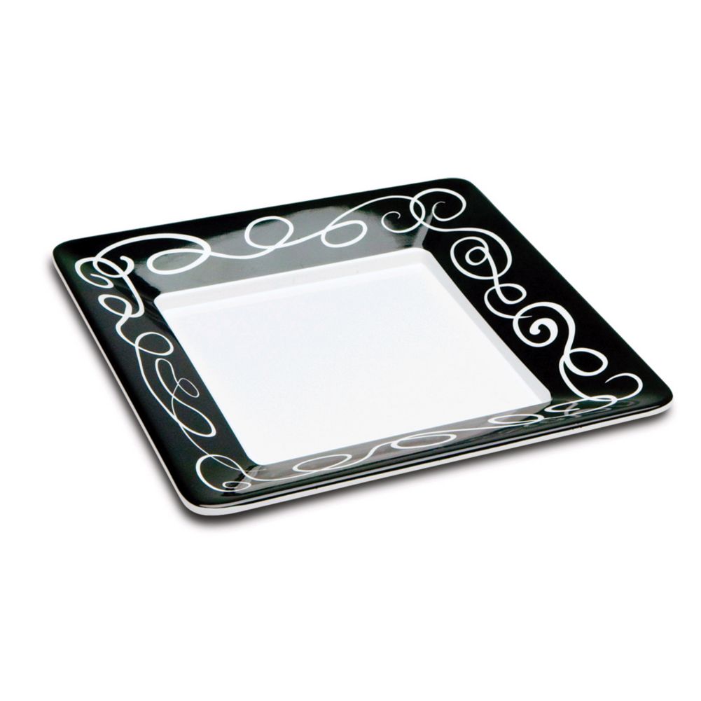 Delfin 12" x 12" x 1.5" White Square Sorrento Tray