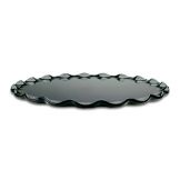 Delfin 11" x 1" Black Round Ruffle Tray