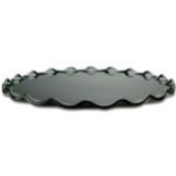 Delfin 13" x 1" Black Round Ruffle Tray