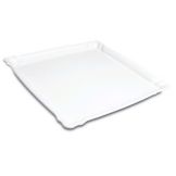 Delfin 11" x 11" x 1.25" White Square Cafe Tray