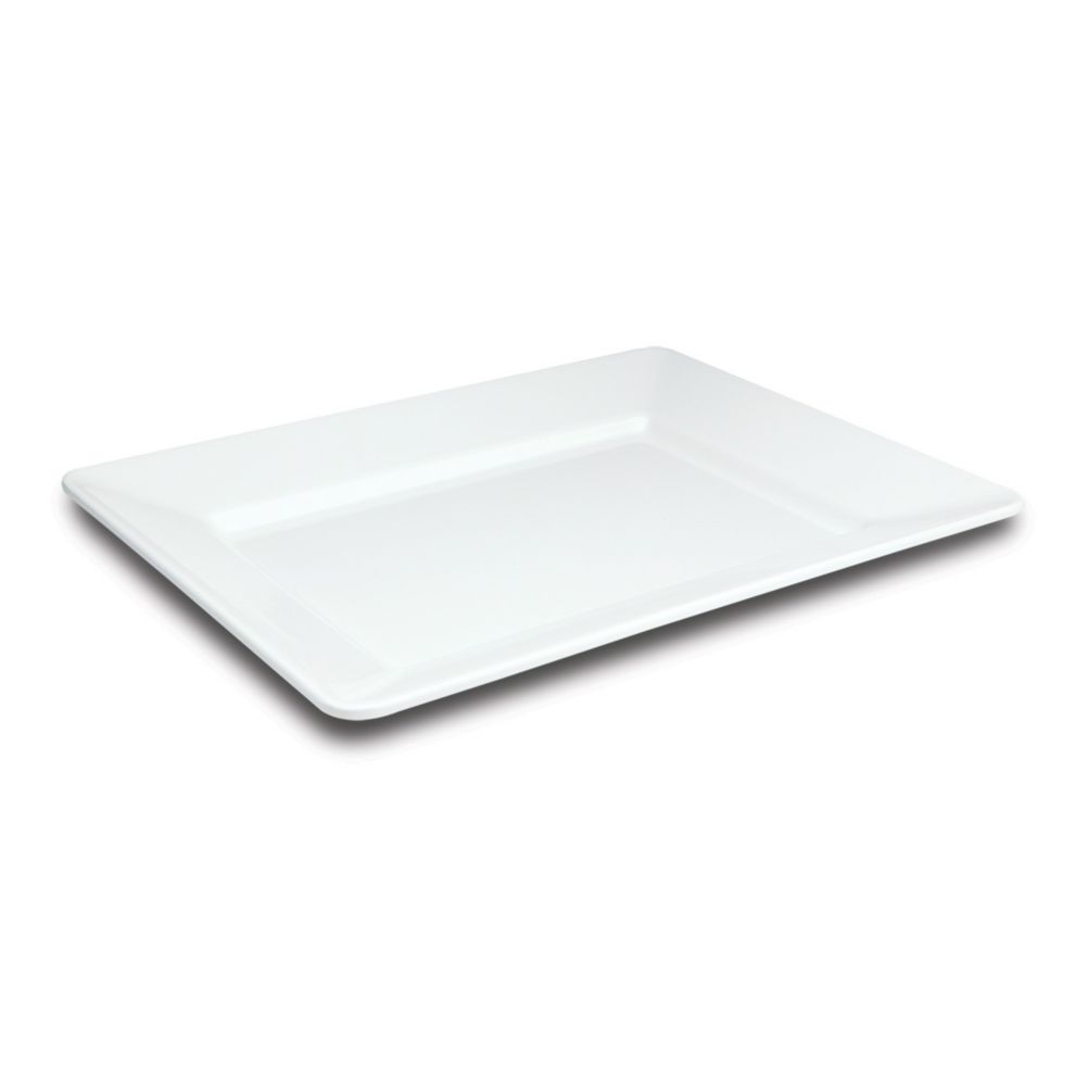 Pacific Rim Melamine Rectangular Tray, White, 17" x 13"