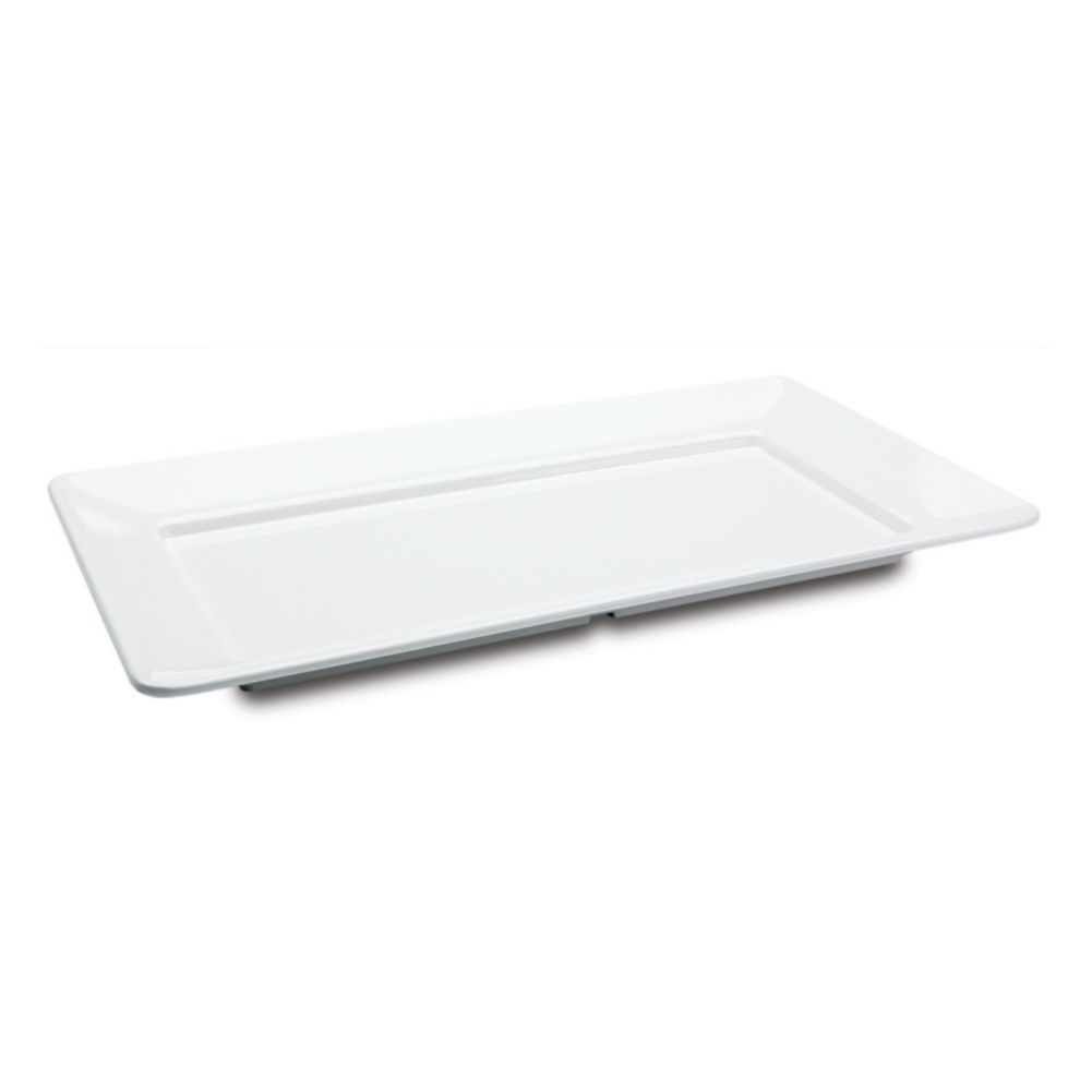 Delfin 21" x 12" x 1.5" White Rectangular Pacific Rim Tray