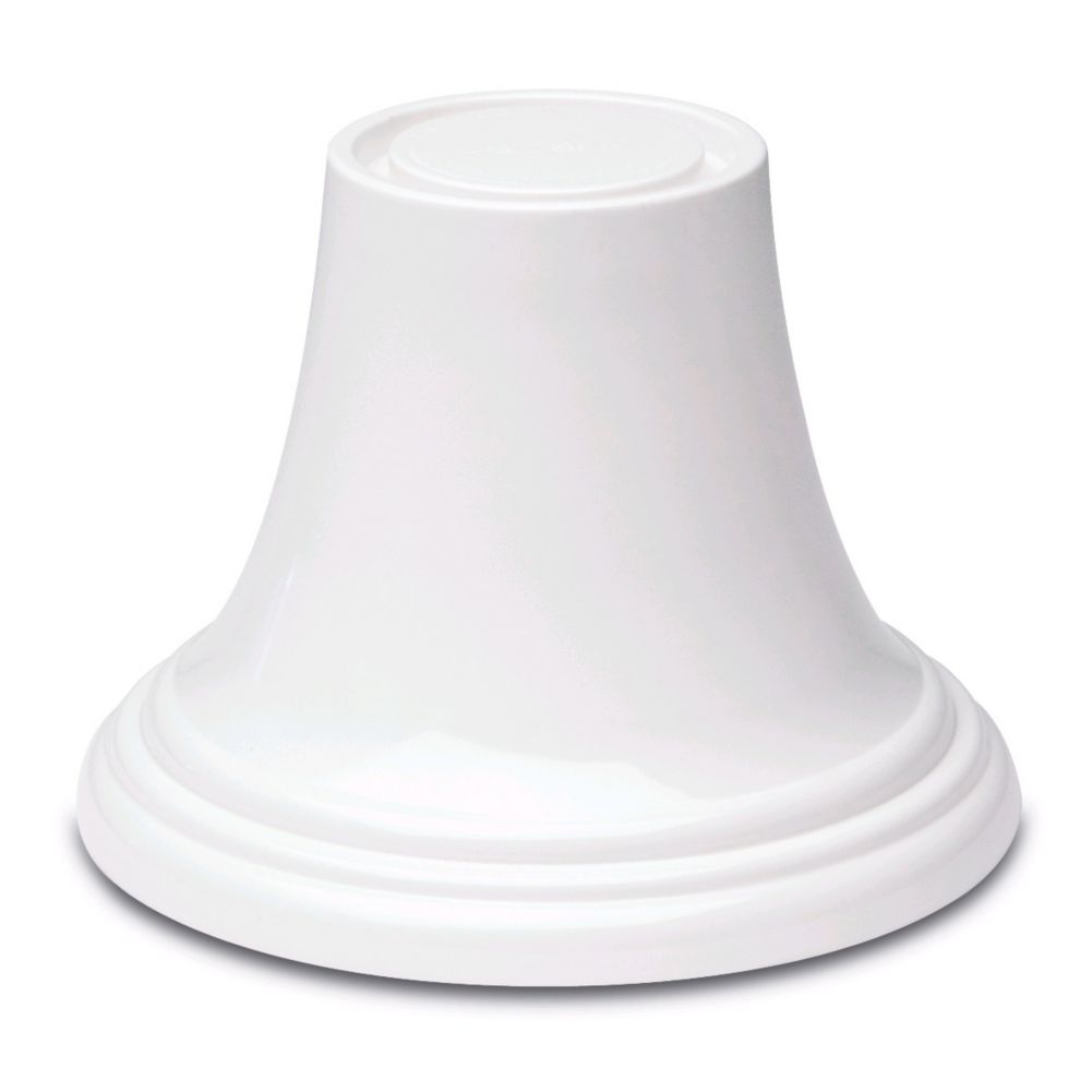 Delfin 8" x 8" x 5.75" White Round Pedestal