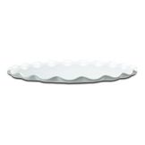 Delfin 13" x 1" White Round Ruffle Tray