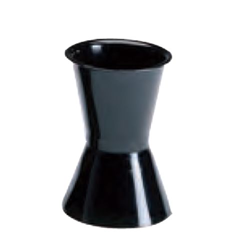 FMS Flower Vase w/ Base, Black, 10"