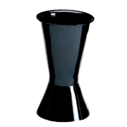 FMS Flower Vase w/ Base, Black, 13"