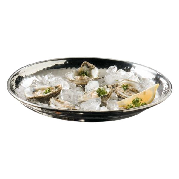 American Metalcraft 13-1/2" Round Hammered S/S Platter