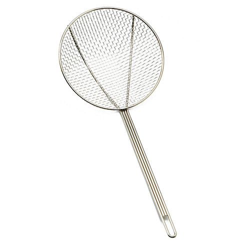 Tablecraft 7" Round Nickel Plated Mesh Skimmer