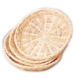 Taching 10" x 1" H Round Bamboo Plate Holder