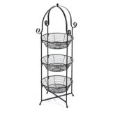 Round 3-Tier Wire Display Basket, 11-1/2" x 30"