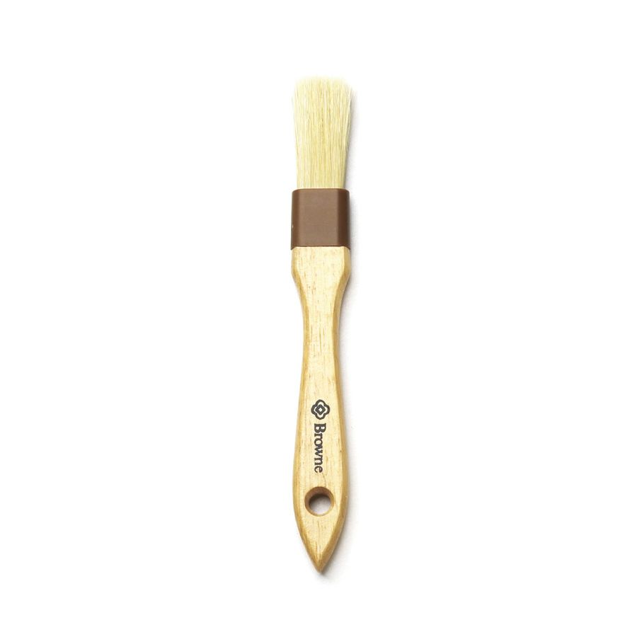 Browne Foodservice Flat 1" Boar Bristle Pastry Brush w/ S/S Band