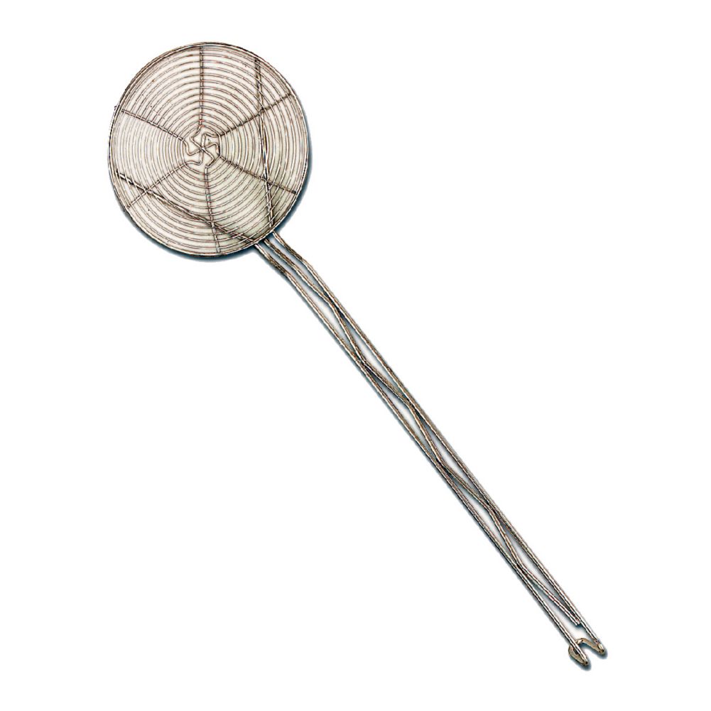 Browne Foodservice Nickel Plated 8" Spiral Skimmer