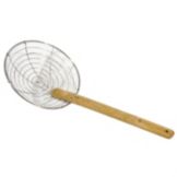 Town Food Service 10" Bamboo Handled Stainless Skimmer