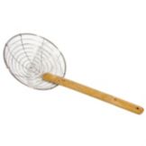 Town Food Service 12" Bamboo Handled Galvanized Skimmer