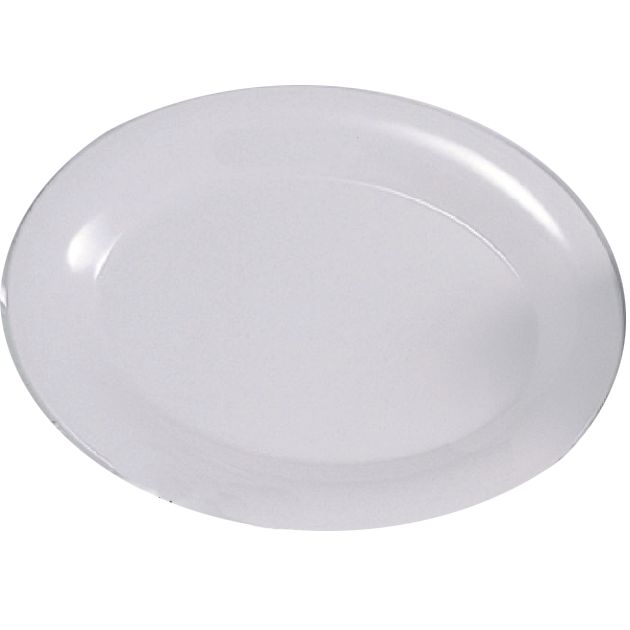 White Melamine Oval Platter, 10" x 7"