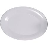 White Melamine Oval Platter, 10" x 7"
