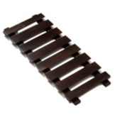 American Metalcraft 14" X 35" Walnut Hanging Glass Rack