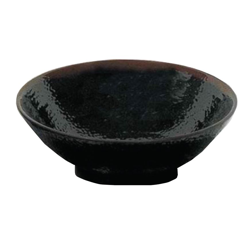 Red & Black Melamine 18 oz Temoku Soup Bowl