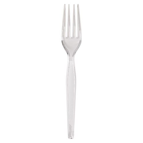 Georgia Pacific Dixie&reg; Clear Medium Weight Plastic Fork