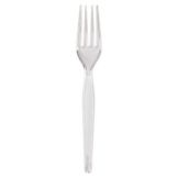 Georgia Pacific Dixie&reg; Clear Medium Weight Plastic Fork