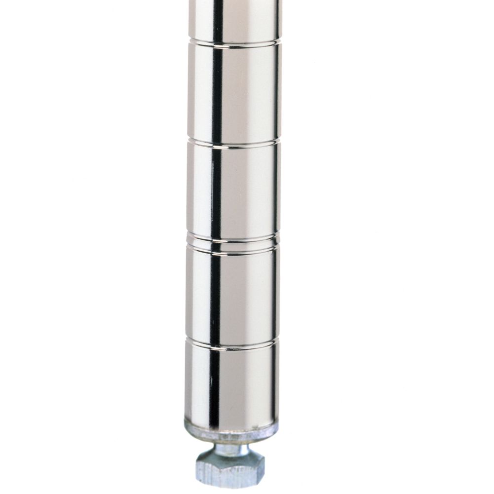 Super Erecta SiteSelect Post w/ Leveling Bolt, Chrome, 96-5/8 H