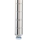 Super Erecta SiteSelect Post w/ Leveling Bolt, Chrome, 96-5/8 H