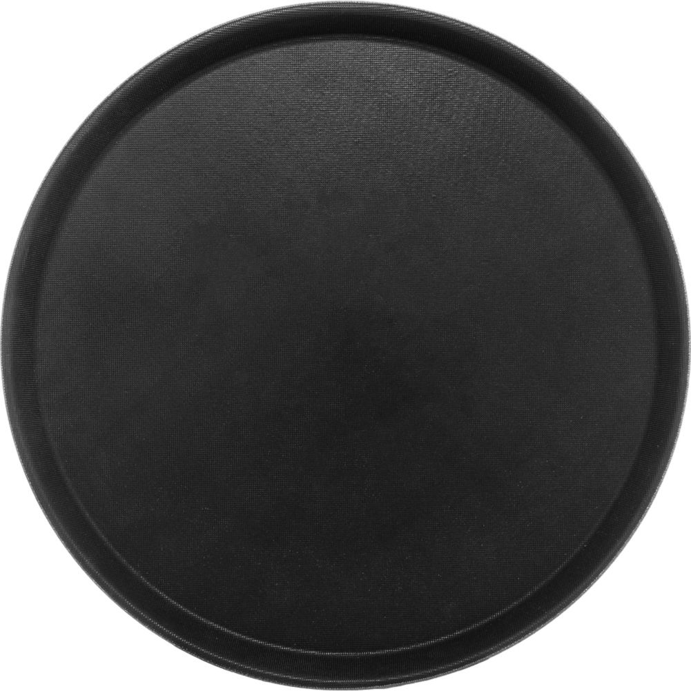 Carlisle Black 14" Round Griplite&reg; Tray