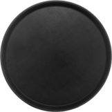 Carlisle Black 14" Round Griplite&reg; Tray