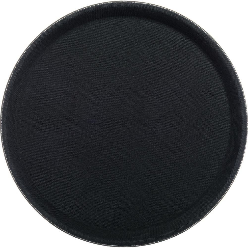 Carlisle Round Griplite&reg; Tray, Black, 11"