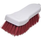 Polyester Hand Scrub Brush, Red, 6"