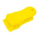 Polyester Hand Scrub Brush, Yellow, 6"