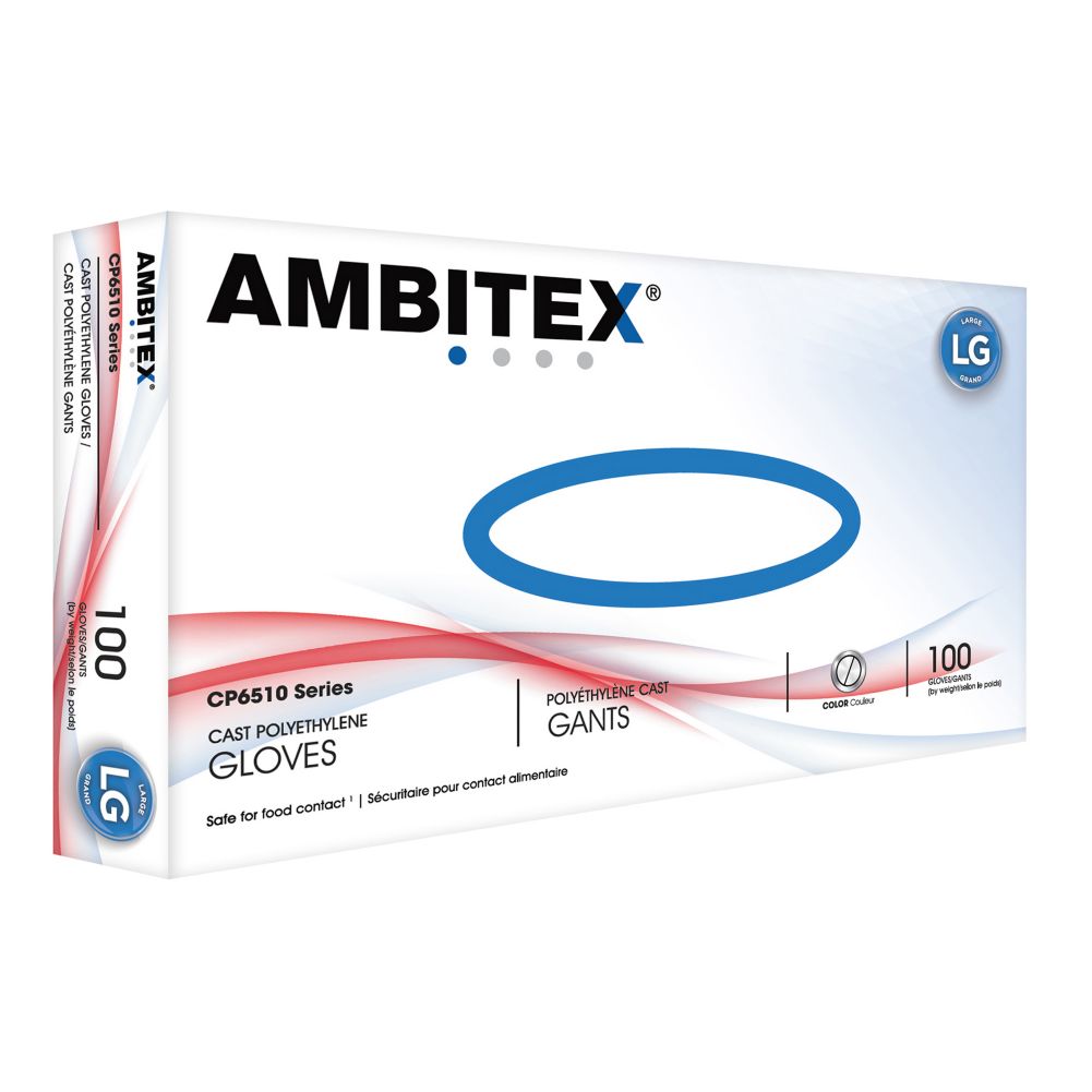 Tradex Ambitex&reg; Large Textured Cast Poly Gloves