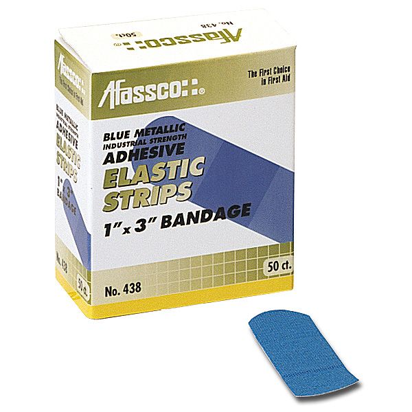 Afassco&reg; Blue Metallic Fine Woven Adhesive Strips, 50 ct