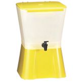 Tablecraft 3 Gal. Yellow & White Plastic Beverage Dispenser